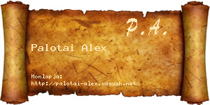 Palotai Alex névjegykártya